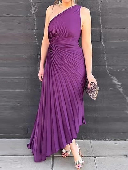 Zerina™ - Pleated Elegance Dress