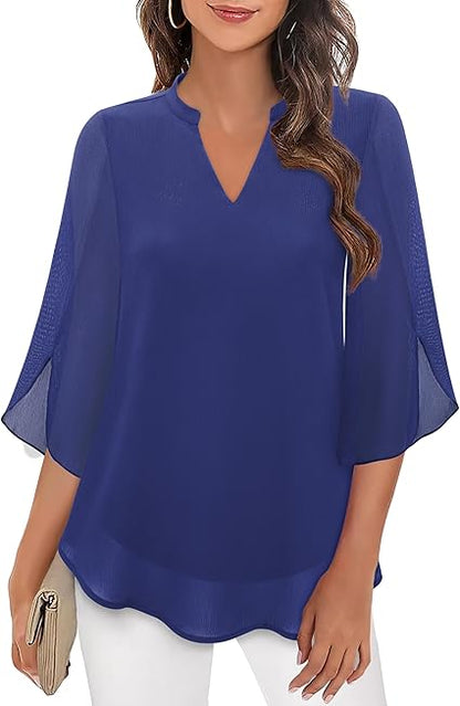 Sylva™ - Graceful V-Neck Top