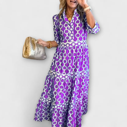 Olivia | Midi Dress with Chain Pattern