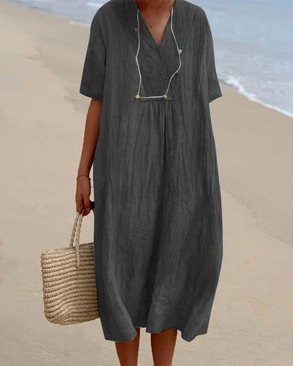 Thalassa™ - Relaxed V-Neck Dress