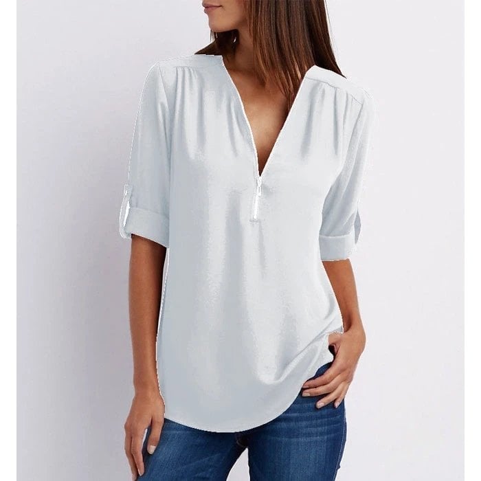 Lizzy™ - Elegant Zippered Top