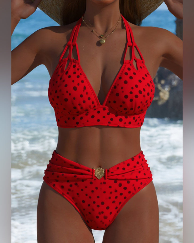 Sexy polka dot two-piece swimsuit
