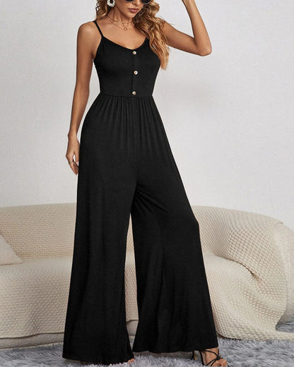 Patricia™ - Buttoned Minimal Jumpsuit