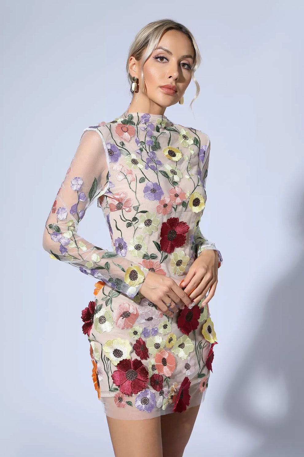Kimberly™ - Mesh Floral Dress