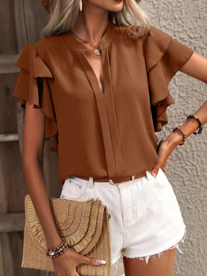 Zendee™ - Stylish Ruffle Blouse