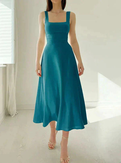Celianne™ - Elegant Square Neck Dress