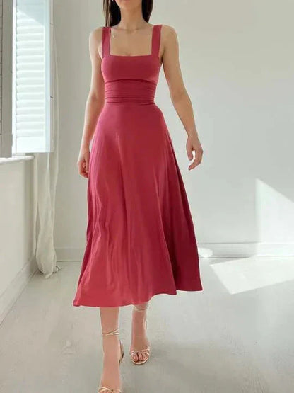 Celianne™ - Elegant Square Neck Dress