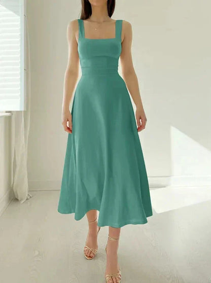 Celianne™ - Elegant Square Neck Dress