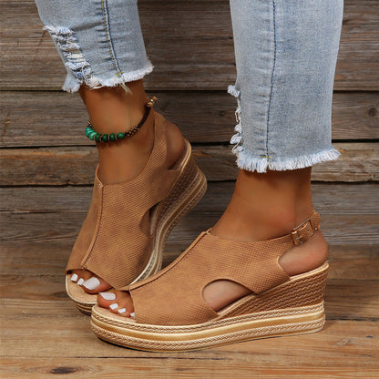 Kelsey™ - Boho Wedge Sandals