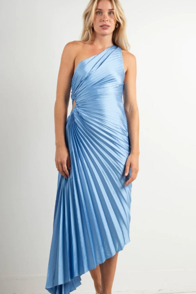 Zerina™ - Pleated Elegance Dress
