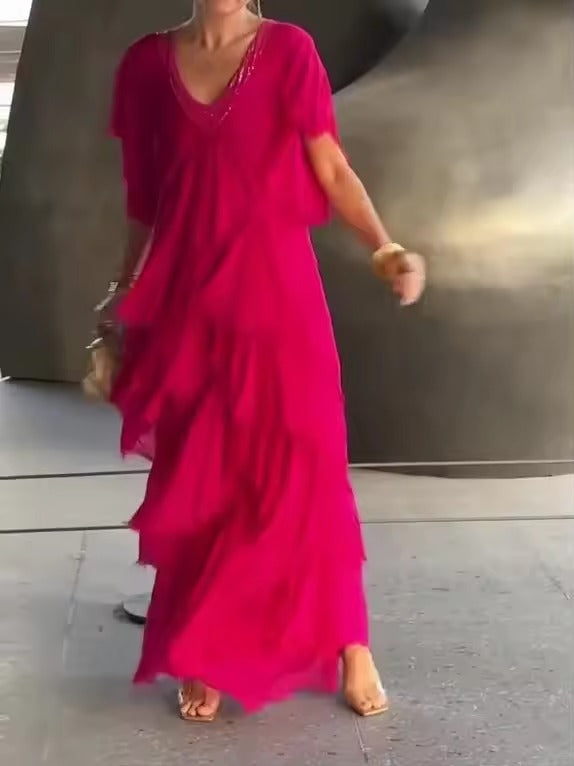 Anselia™ - Boho Ruffle Dress