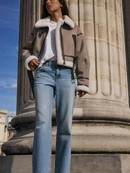 Kaiva™ - Sleek Shearling Jacket