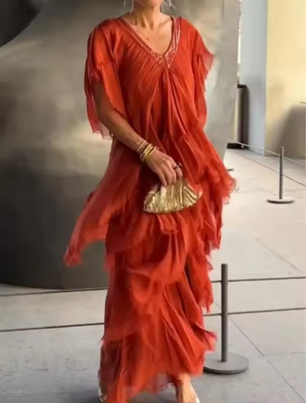 Anselia™ - Boho Ruffle Dress