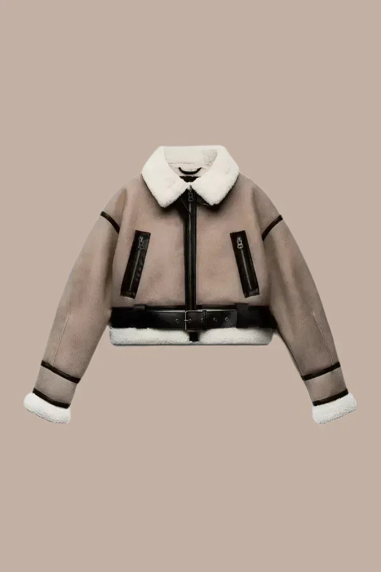 Kaiva™ - Sleek Shearling Jacket
