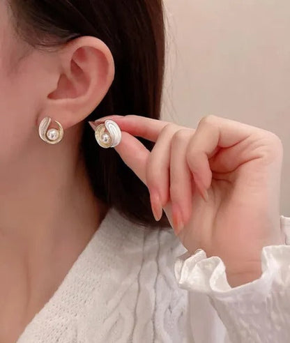 Liorie™ - Pearl Spiral Earrings
