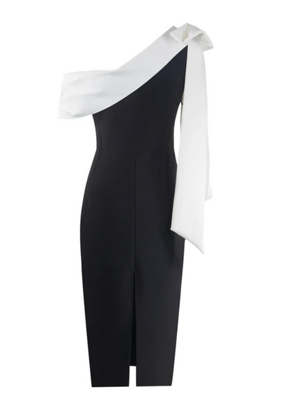 Novera™ - White Draped Detail Dress