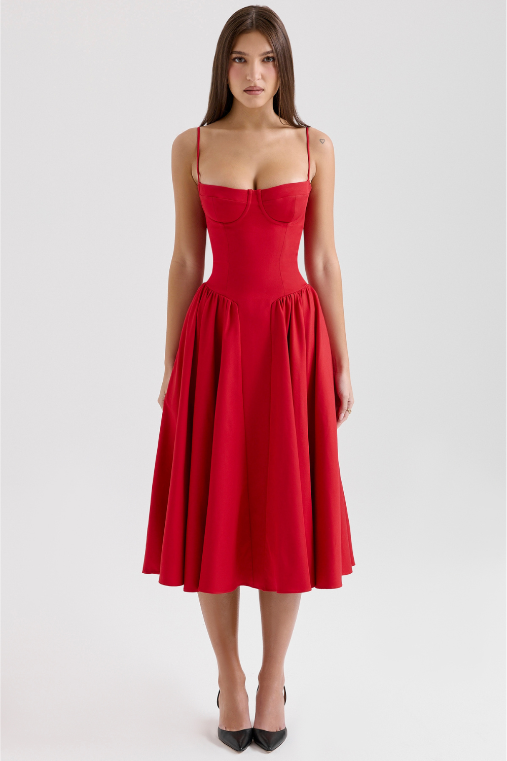 Alina Cinched Midi Dress