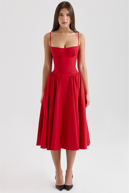 Alina Cinched Midi Dress