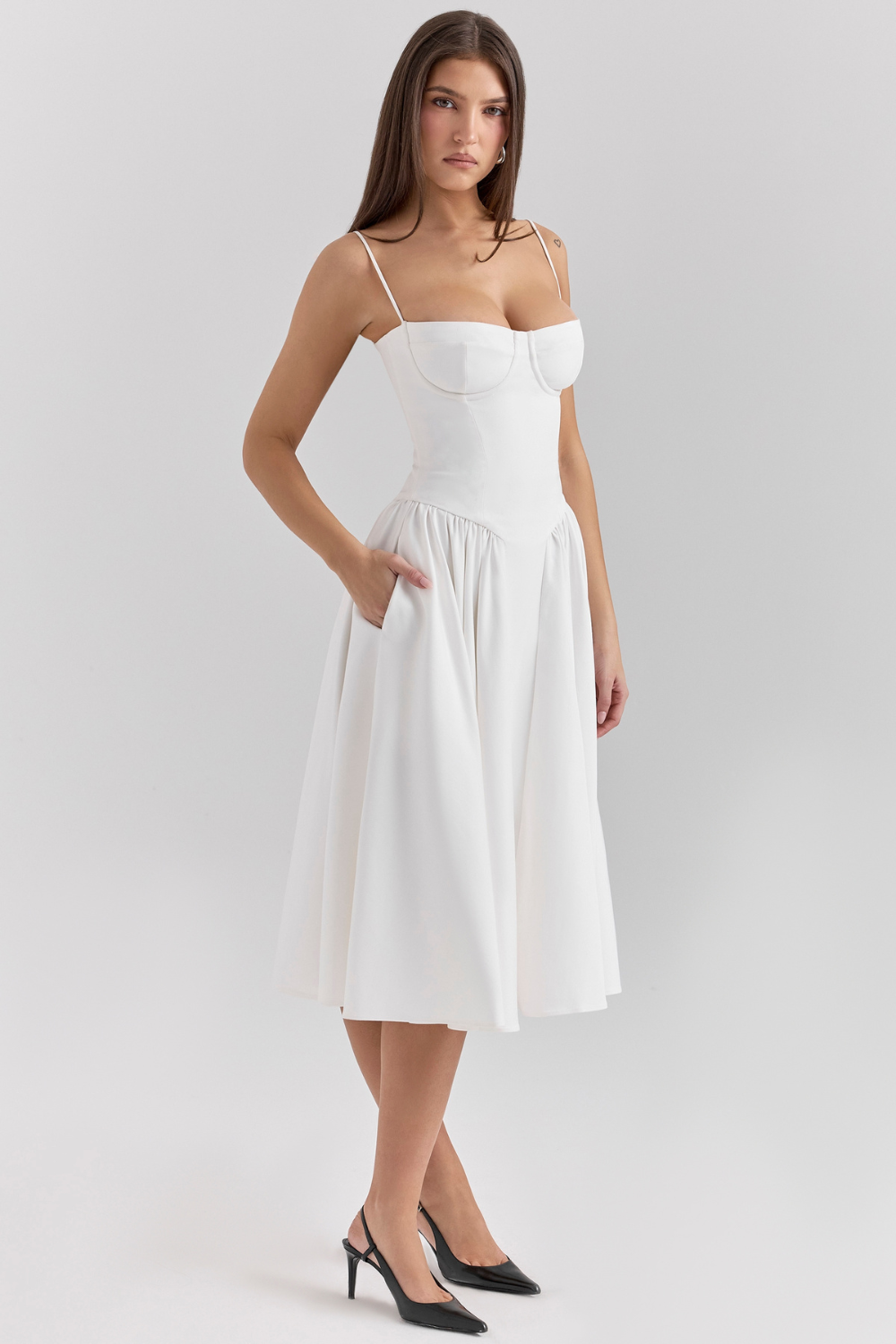 Alina Cinched Midi Dress