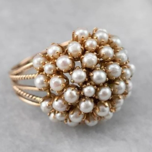 Eliza™ - Pearl Cascade Ring