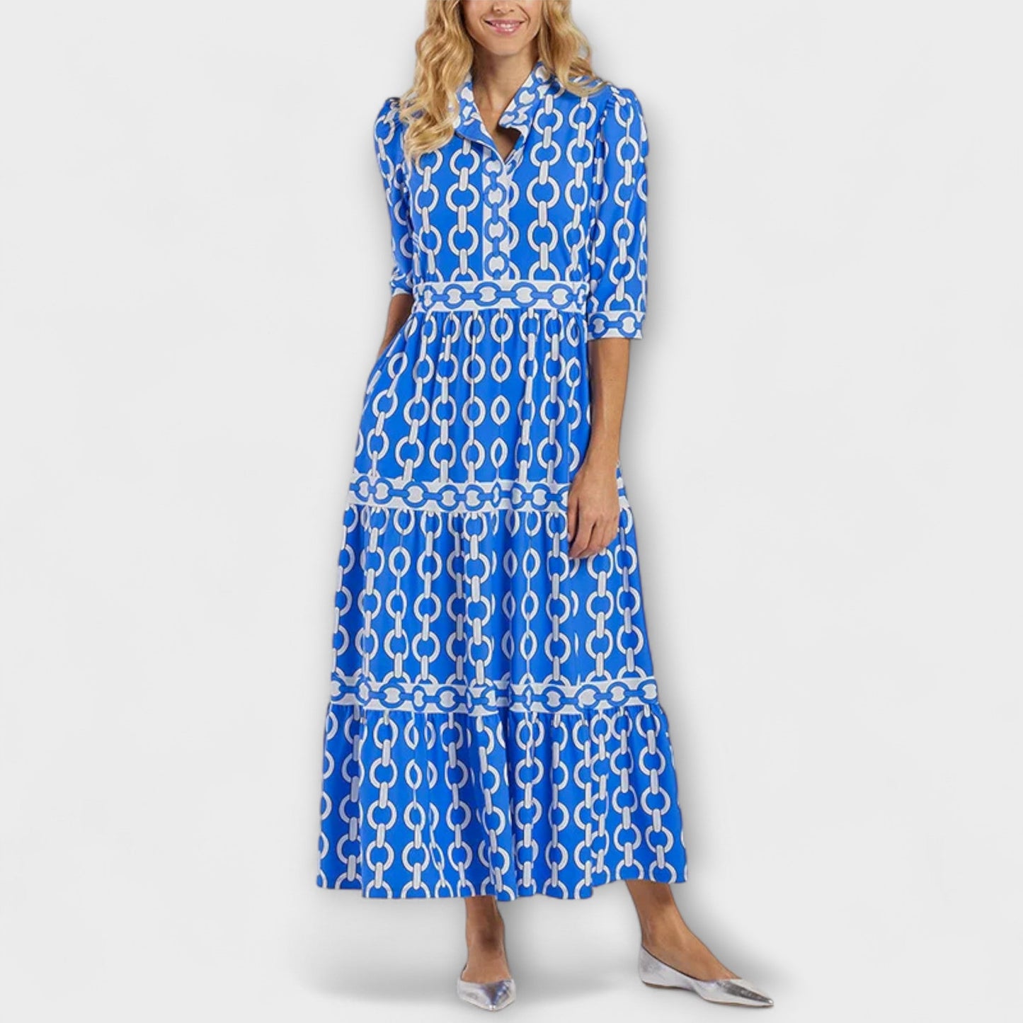 Olivia | Midi Dress with Chain Pattern