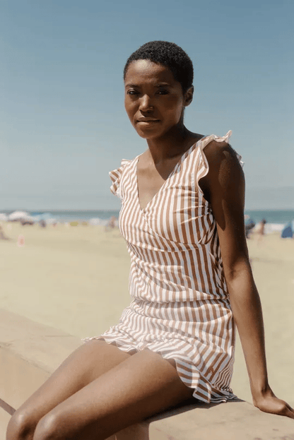 Jolanda | Swimsuit with ruffles & gentle figure shaping