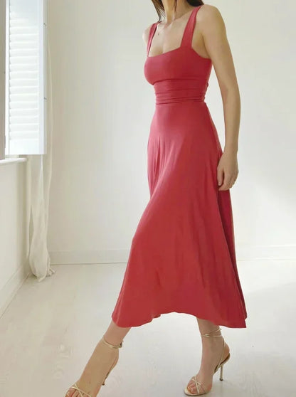 Celianne™ - Elegant Square Neck Dress
