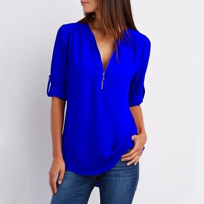 Lizzy™ - Elegant Zippered Top