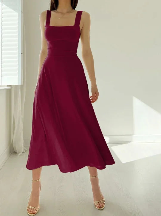 Celianne™ - Elegant Square Neck Dress