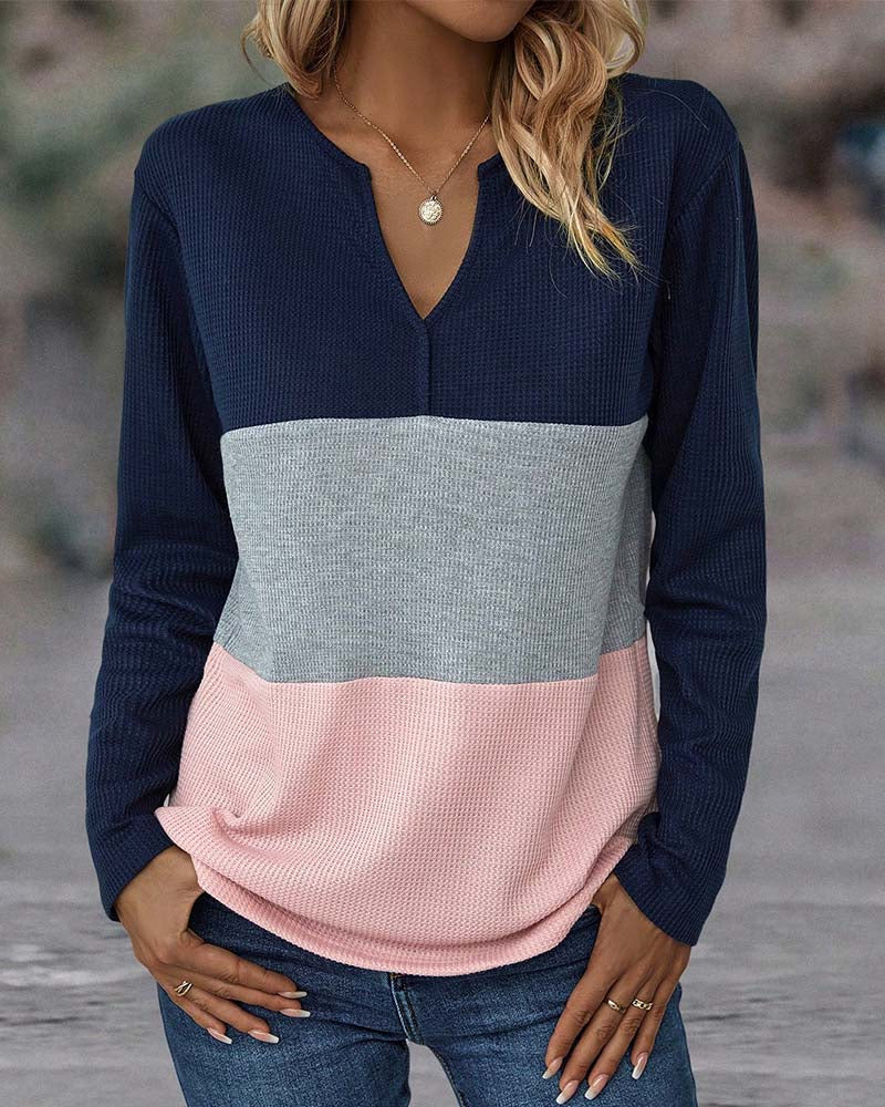 Lyrenia™ - Cozy Colorblock Pullover