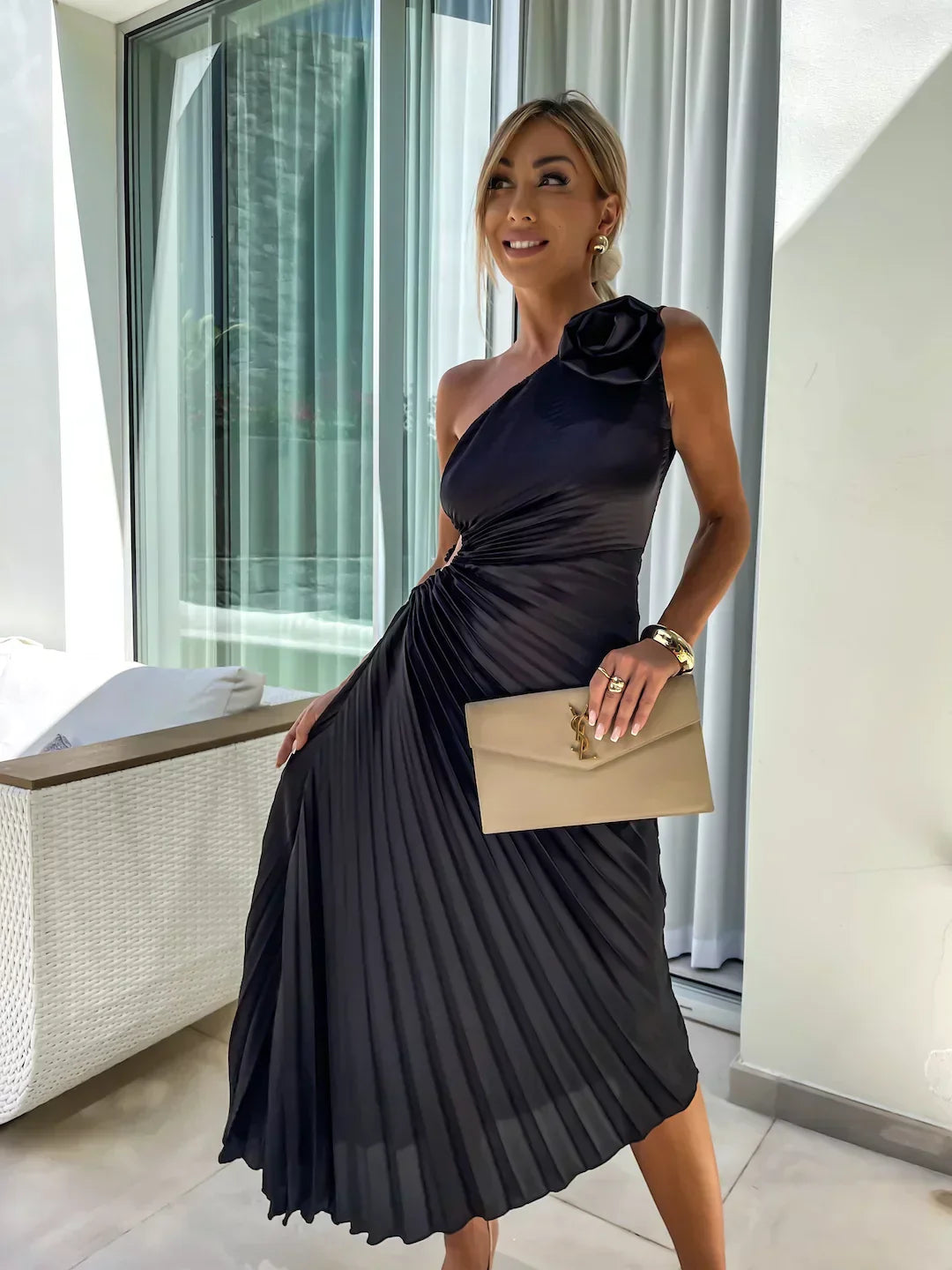 Marivelle™ - Pleated Glamour Dress
