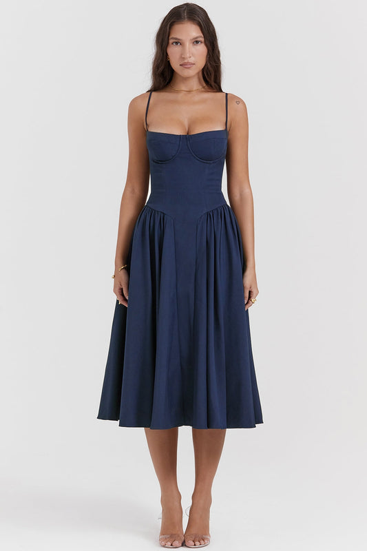 Alina Cinched Midi Dress