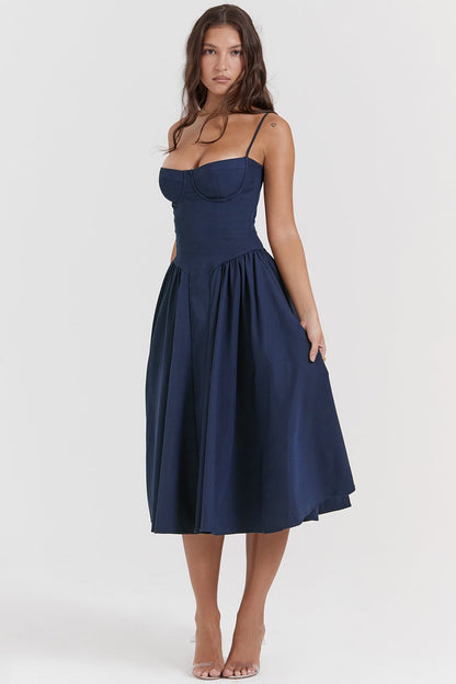 Alina Cinched Midi Dress