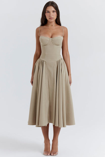 Alina Cinched Midi Dress