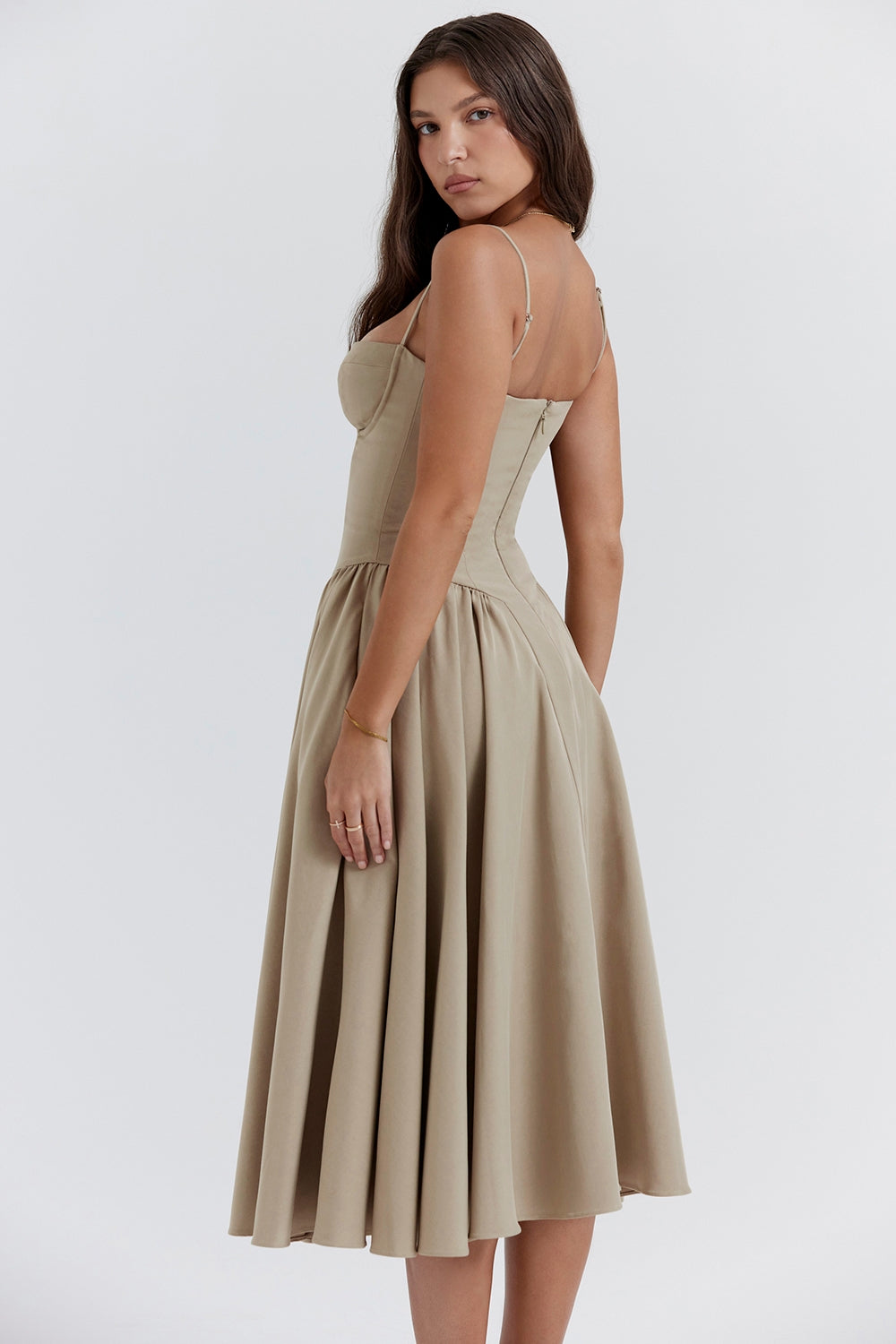 Alina Cinched Midi Dress