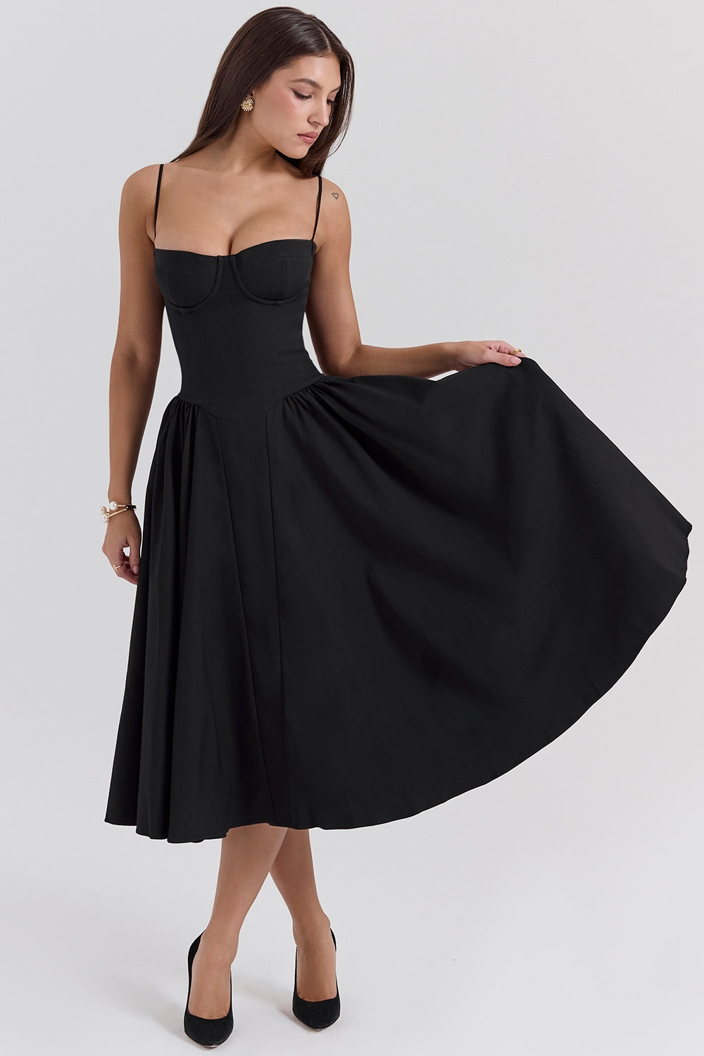Alina Cinched Midi Dress