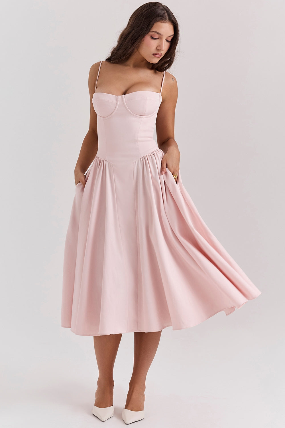 Alina Cinched Midi Dress