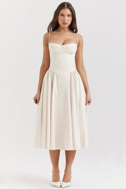 Alina Cinched Midi Dress