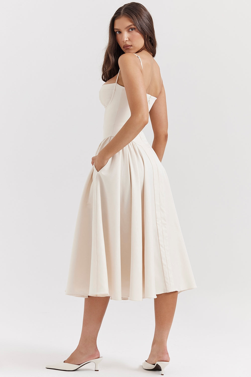 Alina Cinched Midi Dress