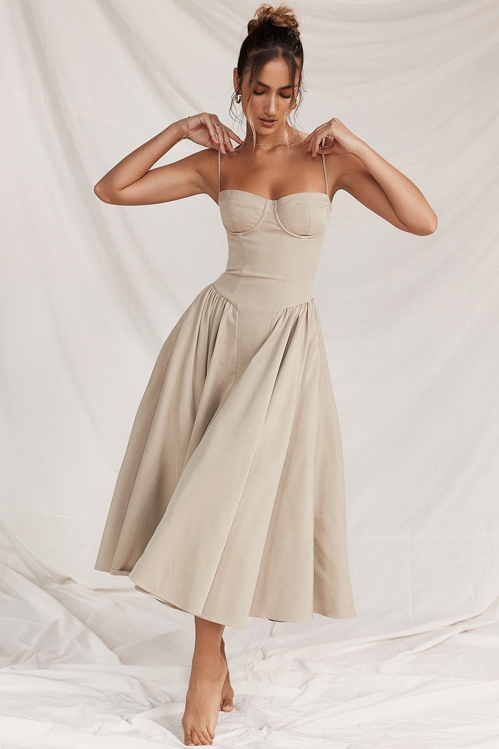 Alina Cinched Midi Dress