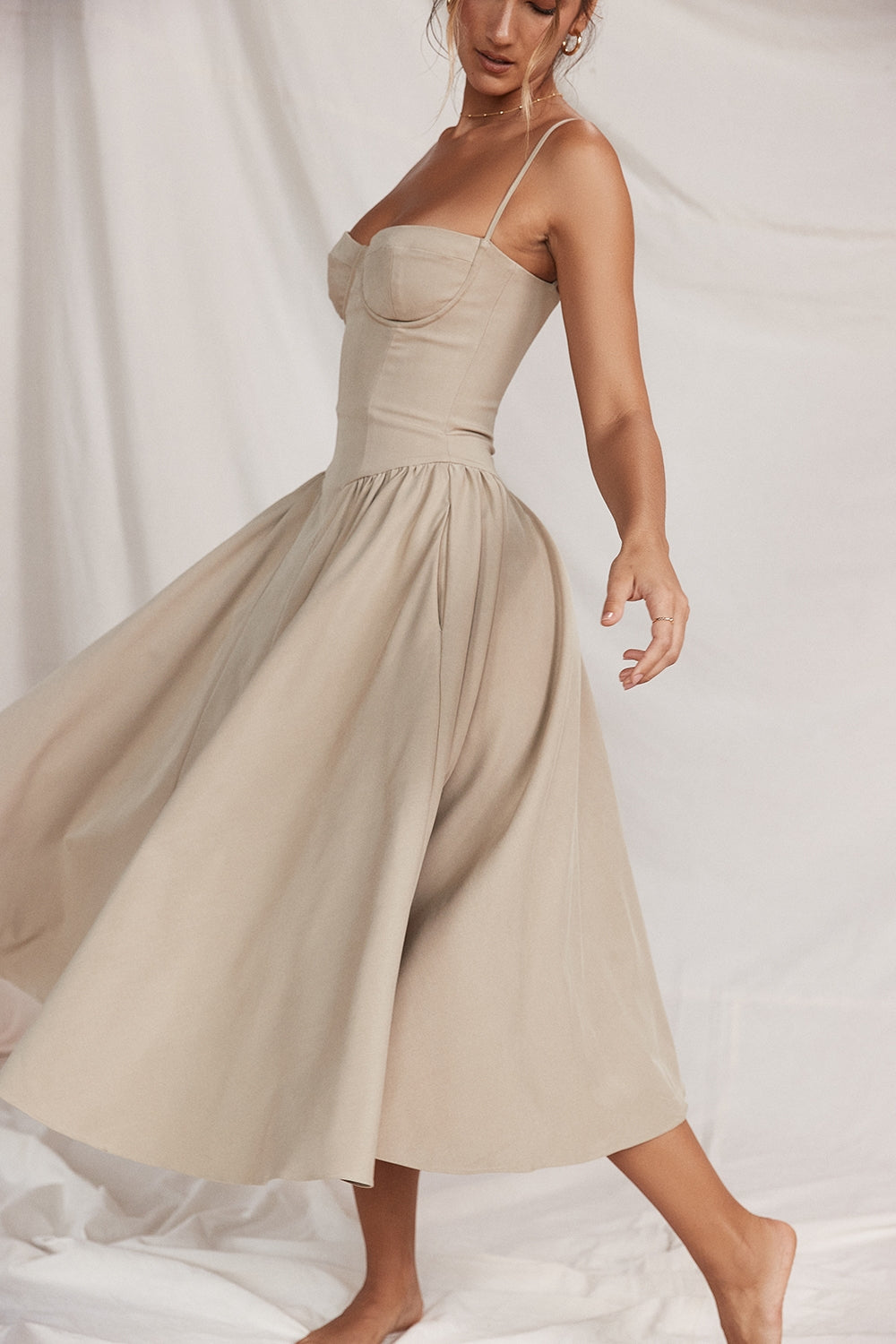 Alina Cinched Midi Dress