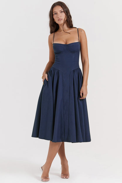 Alina Cinched Midi Dress