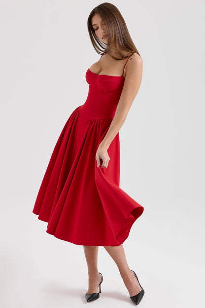 Alina Cinched Midi Dress