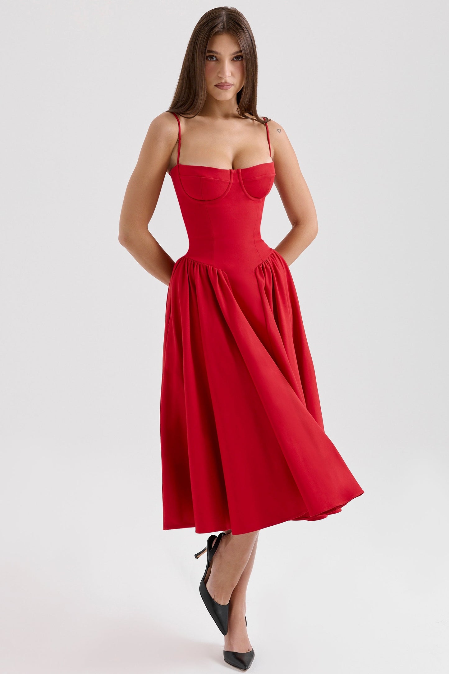 Alina Cinched Midi Dress