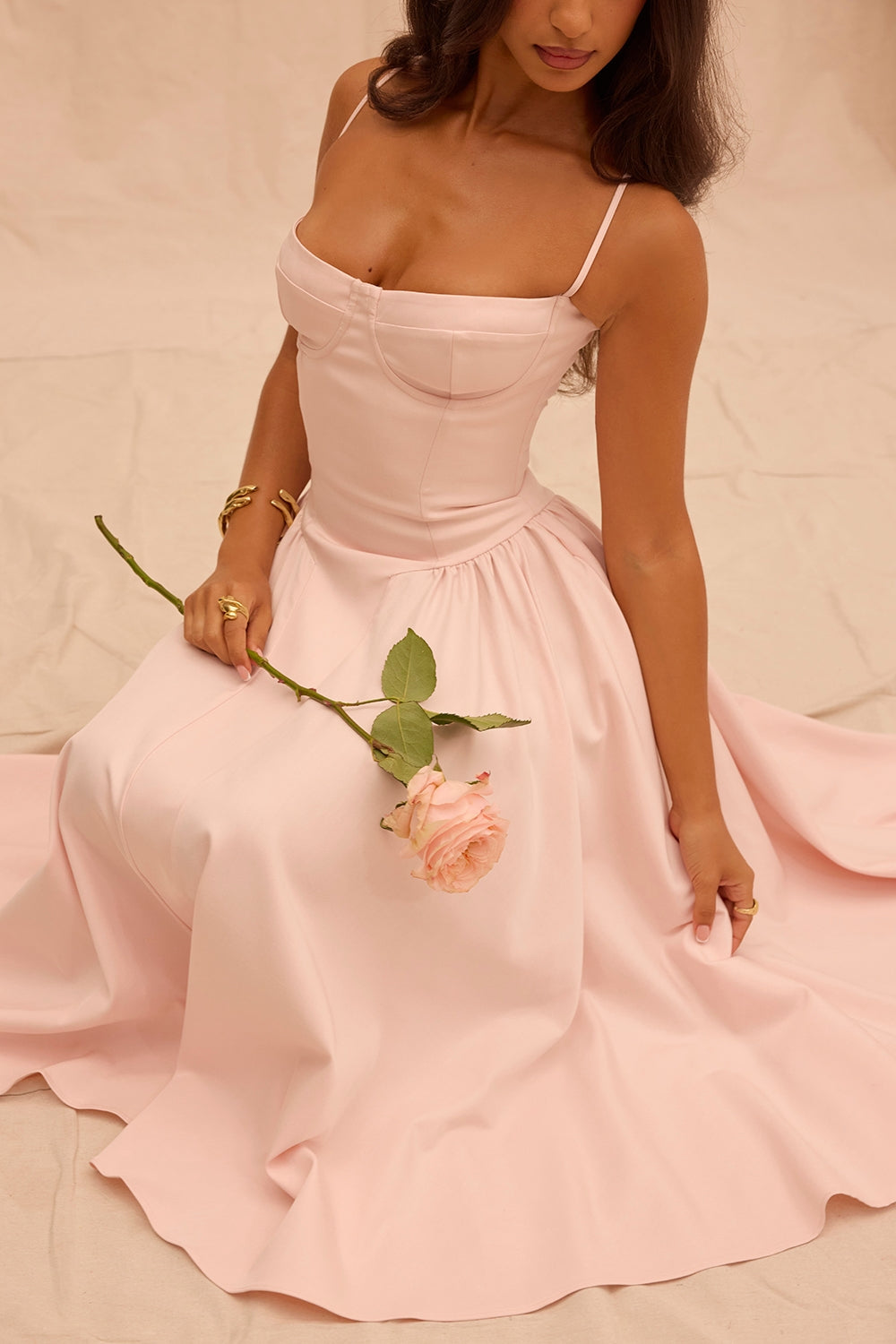 Alina Cinched Midi Dress