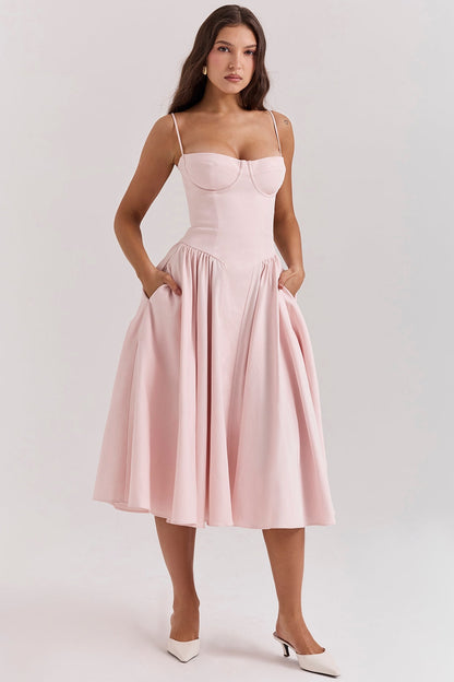 Alina Cinched Midi Dress