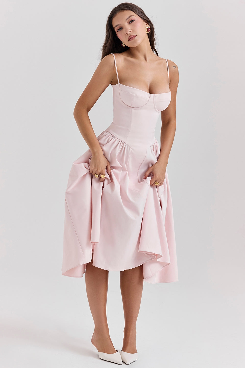 Alina Cinched Midi Dress
