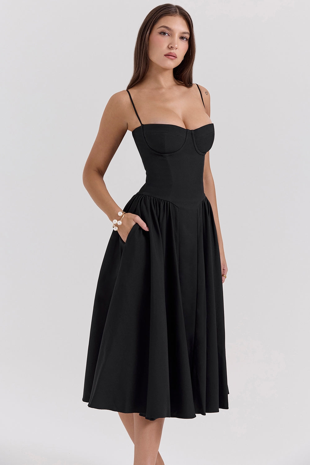Alina Cinched Midi Dress