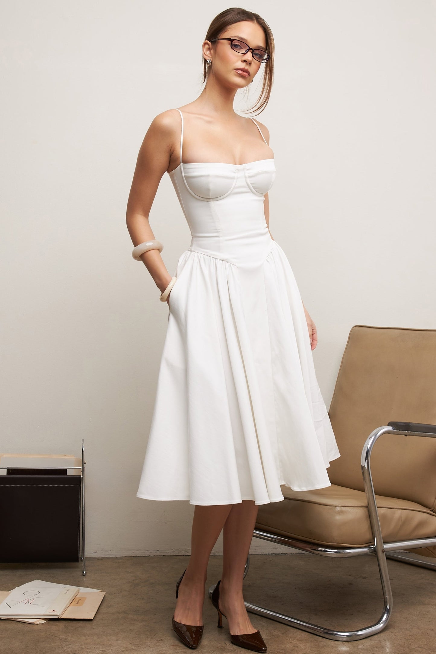 Alina Cinched Midi Dress