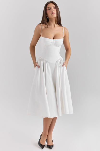 Alina Cinched Midi Dress
